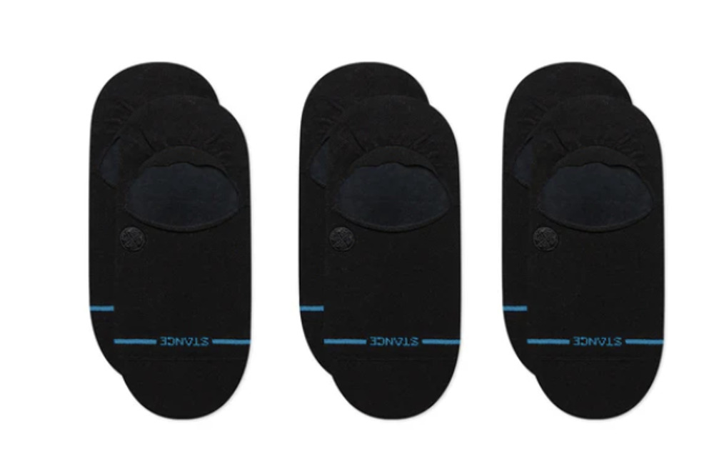 Stance Unisex Medium 3-Pack Icon Black No-Show Socks B1-2